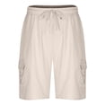 thumbnail image 4 of Birdeem Mens Shorts Mens Summer Leisure Comfortable Button Pocket Elastic Waist Shorts, 4 of 10