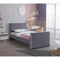 thumbnail image 2 of Meridian Furniture Lit Jumeau en Velours Gris, 2 of 6