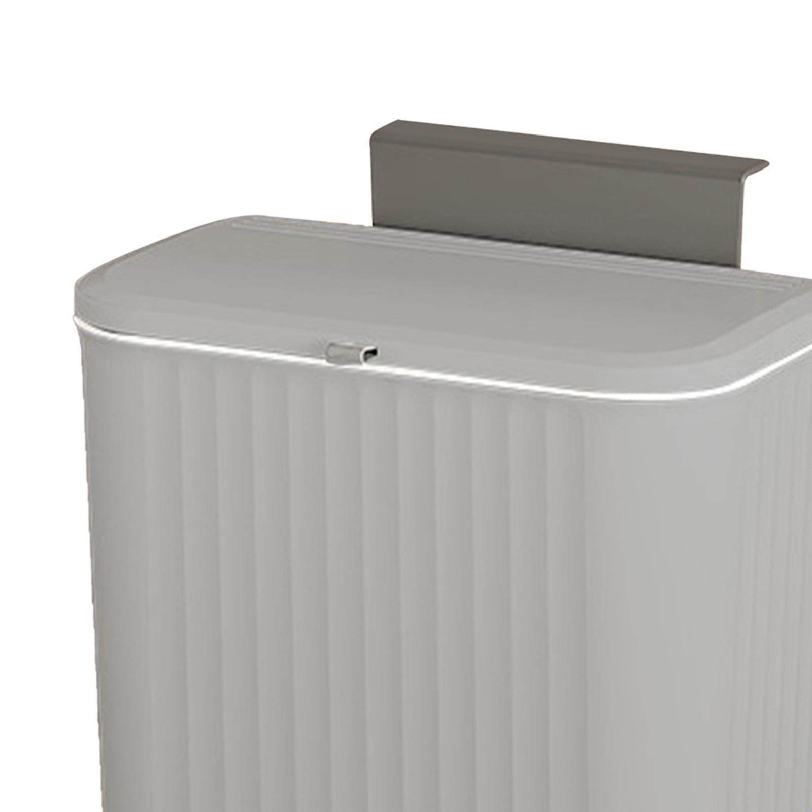 Baohd Kitchen Waste Compost Bin Multifunction Holder for Cabinet Door Countertop Grey 9L
