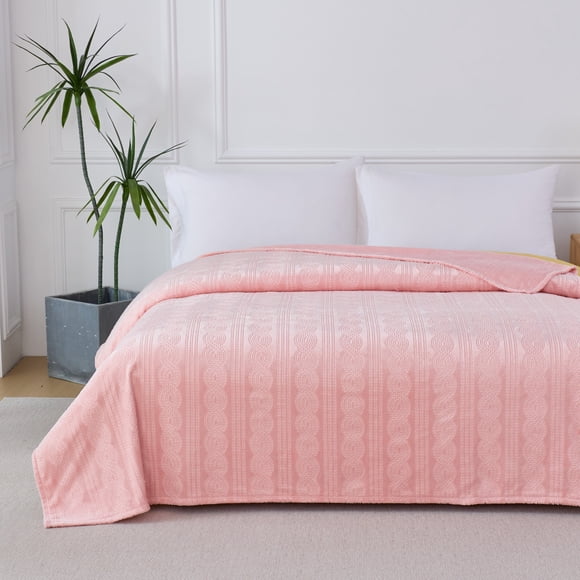 Holiday Time Couverture gaufrée – Rose DQ