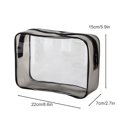 thumbnail image 3 of Sac Cosmétique Transparent en Pvc Sac de Rangement de Voyage, Sac de Rangement en Plastique 27x15x7cm, 3 of 4