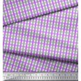 thumbnail image 3 of Soimoi Purple Rayon Fabric Window Pane Check Print Fabric by the Yard 42 Inch Wide, 3 of 3