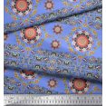 thumbnail image 2 of Soimoi Polyester Crepe Fabric Floral Mandala Decor Fabric Printed Yard 42 Inch Wide, 2 of 3