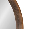 thumbnail image 3 of Kate and Laurel Hutton Round Wood Framed Wall Mirror, 36" Diameter, Natural Rustic Brown, Geometric Home Decor, 3 of 6