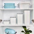 thumbnail image 4 of iDesign Recycled Plastic Large Dry Goods Kitchen Canister with Airtight Lid – 3200mL, White, 4 of 8