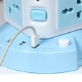 thumbnail image 3 of Estbridge Barre d'Alimentation Parasurtenseur pour Tour 20 Prises Largement Espacées 3 Ports USB Prise Plate 2 m Cordon d'Extension Barre d'Alimentation Verticale Intérieure Station de Charge de Bureau pour la Maison, 3 of 7