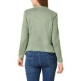 thumbnail image 3 of INSPIRE CHIC Veste en Faux Suède pour Femme à Manches Longues, devant Drapé, Vestes de Moto, 3 of 6