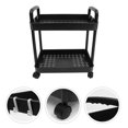 thumbnail image 4 of Rolling Cart Storage Trolley On Wheels 2-Tier Cart On Wheels for Kitchen Bathroom Laundry Room, 4 of 8