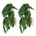 thumbnail image 1 of Ccdes Lifelike Plastic Plant, Artificial Reptile Plant 2PCS For Reptile Pet Nests For Fish Tanks, 1 of 8