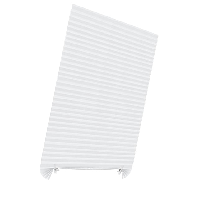 GROWTH TANK Pleated Temporary Shade Blinds Lightweight for Living Room White 60x180cm