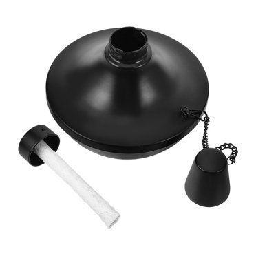 CHOK Outdoor Torch Canisters Metal Table Top Torch Canister Refill Canister with Wicks and Covers Patio Metal Torch for Luau Party DIY Garden Decor Black