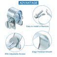 thumbnail image 3 of Unique Bargains 10Pack Mini Fuel Line Pipe Hose Clamp Clip, Adjustable 7-9mm, Zinc Plated, 3 of 5