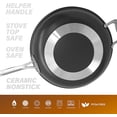 thumbnail image 5 of Gotham Steel Diamond Copper 12 inch Ceramic Nonstick Fry Pan with Helper Handle Dishwasher Safe Cookware, 5 of 5