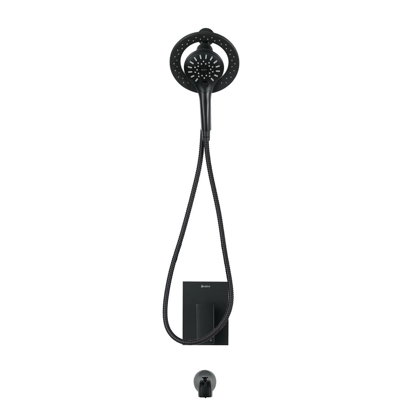 Ensemble a pression balancée d'akuaplus®, Valve PEX 1/2 po avec Douchette magnétique et bec de bain 5 3/8 po x 1/2 po raccord lisse.