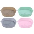 thumbnail image 1 of Solutions de Doublure en Silicone pour Friteuse à Air Chaud, Silicone de Qualité Alimentaire Réutilisable pour une Cuisson Sans Tracas, Poêles Antiadhésives et Résistantes à la Chaleur pour Friteuse à Air et Micro-Ondes (4 Pcs), 1 of 5
