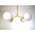 thumbnail image 4 of Hunter Fan Company Hepburn 4 Bulb Hanging Chandelier Light Fixture, Gold, 4 of 5