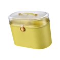 thumbnail image 2 of GROWTH TANK Home Organiser Storage Box Organization Bin with Lid And Handle Two Compartments Yellow, 2 of 9