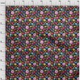 thumbnail image 3 of oneOone Viscose Chiffon Black Fabric Florals Sewing Craft Projects Fabric Prints By Yard 42 Inch Wide, 3 of 4