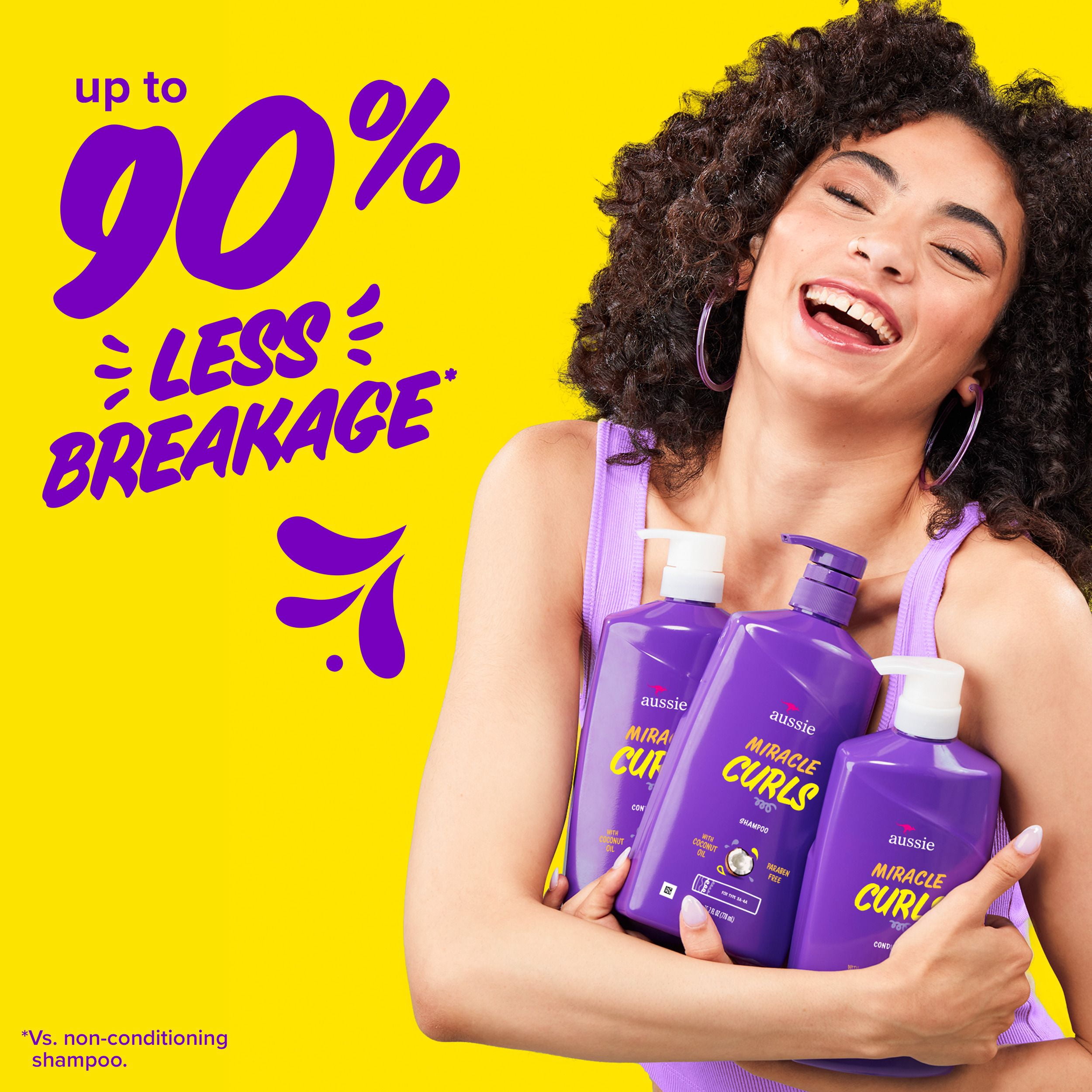 Aussie Boucles Miracle avec Huile de Noix de Coco, Revitalisant Sans Parabènes