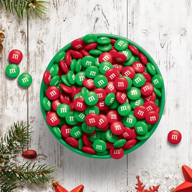 M&M'S, Christmas Milk Chocolate Red & Green Candies, 165 g