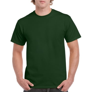 Gildan T-Shirt en Coton Épais pour Hommes, 4TG, Vert Forêt