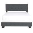 thumbnail image 3 of Modern Fabric Upholstered 60" Queen Bed in Charcoal, 3 of 7