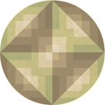 thumbnail image 1 of Ahgly Company Tapis d'Intérieur Ronds Transitionnels Lavables à la Machine, Brun Cuivre, 5 Pieds Rond, 1 of 7