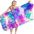 thumbnail image 3 of Sandproof Beach Blanket Lightweight Microfiber Beach Towel Super Lightweight Colorful Bath Towel Sandproof Beach Blanket Multi-Purpose Towel for Travel Swimming Pool 30X60 Inch, 3 of 4