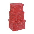 thumbnail image 1 of Rect. Nesting Boxes (Snowflake On Red) (Set Of 3), 1 of 3