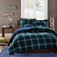 thumbnail image 1 of Mizone Brody 4 Piece Printed Microfiber Comforter Set, Full/Queen, Blue, 1 of 4