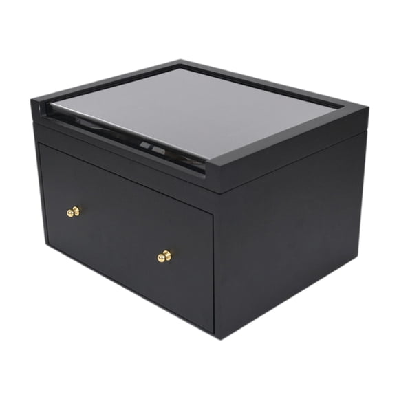 jiaping Trading Card Storage Box Cards Organizer Durability Graded Card Display Case Black