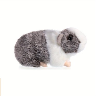 YOPTOP 1/ 4 Pcs 7,08 Pouces Peluche Cochon d'Inde Réaliste Simulation Animaux Cochon d'Inde Jouets en Peluche pour Décoration de Fête Thème Cochon d'Inde Anniversaire Noël Cadeau 4 Couleurs, Gris