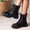 Black, variant on Amzcrzy Ankle Boots for Women Women's Fashion Casual Short-Barrel British Style Boots Solid Color Round Toe Lace-Up Side Zipper Chunky Heel Mid-Heel Ankle Boots Womens Booties Women's Boots