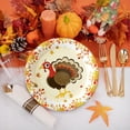 thumbnail image 4 of Thanksgiving Paper Plates 10 Packs Thanksgiving Halloween 7 Inch Turkey Maple Leaf Letters Disposable Paper Plates for Dinner Parties Portable and Excellent Material Thanksgiving Plates Disposable, 4 of 6