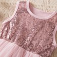 thumbnail image 4 of WEAIXIMIUNG Robes Ado Été Courtes Tout-Petits Filles Sans Manches Imprimés Robe Danse Fête Robes Vêtements 5-6 Ans, 4 of 7
