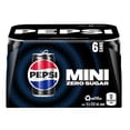 thumbnail image 1 of Pepsi Zero Sugar Cola 6 x 222mL, Mini Cans, 1 of 10