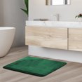 thumbnail image 1 of 1 Small Clara Clark Bath Mat Bathroom Rug - Absorbent Memory Foam Bath Rugs - Non-Slip, Thick, Cozy Velvet Feel Microfiber Bathrug, Plush Shower, Toilet- Floor Bathmats Carpet - Hunter Green - 17"x24", 1 of 6