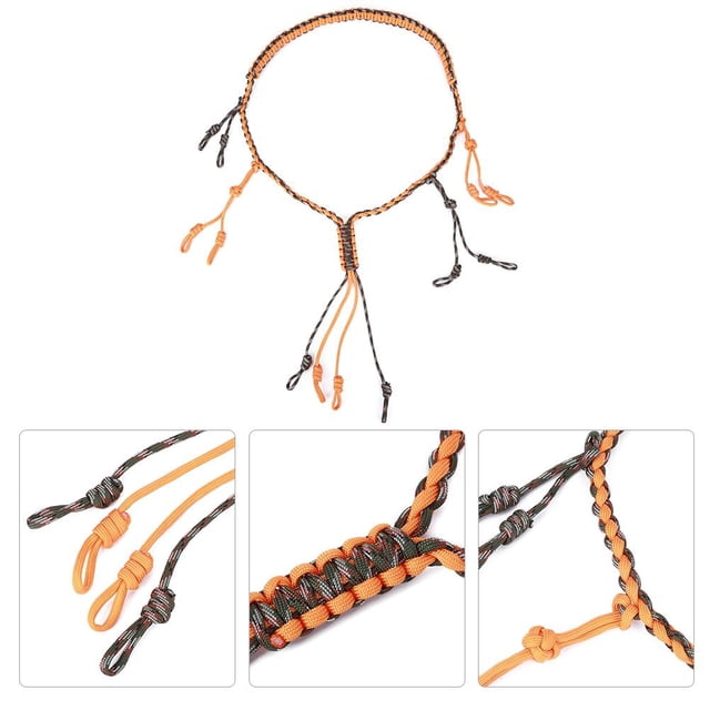 Spptty Outdoor Hunting Accessory Duck Call Lanyard Paracord Knitting Necklace Wildfowl Whistle Sling