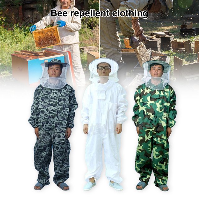 Ruiboury Durable And Essential Gear Beekeeping Suit Lightweight And Universal Easy To Ventilated Jacket For Beekeeper white L 1Set