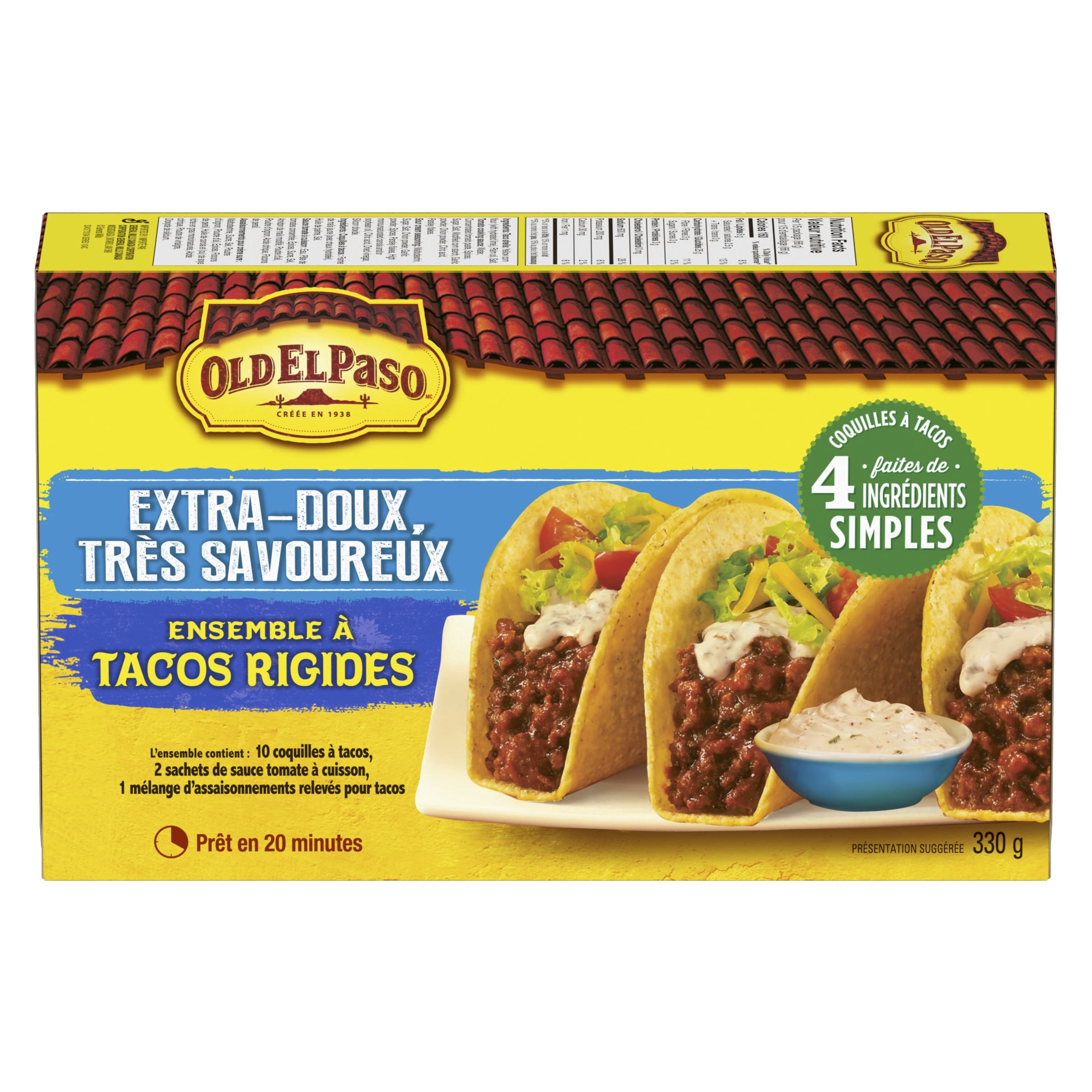 Old El Paso Ensemble à tacos rigides Extra-doux, très savoureux