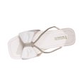 thumbnail image 1 of Slide for Womens Flat Open Square Toe Rhinestone Strappy Bow Non Slip Beach Summer Sandals White, 1 of 9
