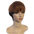 thumbnail image 4 of RKSTN Perruques Cheveux Humains Perruque Synthétique pour Femmes Perruques Lisses pour Femmes Perruque en Cheveux Naturels Perruques avec Chaleur Perruques Sans Colle, 4 of 5