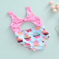 thumbnail image 3 of Maillots de Bain une Pièce pour Bébé Fille Biscuit/Cake Print Sans Manches, 3 of 8