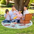 thumbnail image 4 of Colorful Round Beach Towel - Sandproof & Quick Dry Microfiber Blanket for Pool, Yoga, Picnics, and Travel, 4 of 8