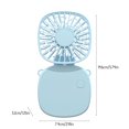 thumbnail image 3 of Kctiaxy Small Fan New USB Handheld Fan- Reversible Base- Vertical Blowing- 3 Wind Speeds- Mini Desktop Rechargeable Brushless Folding Easy Storage Small Fan Kitchen Appliances, 3 of 8