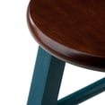 thumbnail image 3 of Ivy 24" Counter Stool Rustic Teal w/ Walnut Seat, 3 of 6