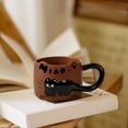 thumbnail image 4 of Fridja Summer Savings Cats Stacking Cups Mug Relief Cup Large Handle English Letters Coffee Cup Ceramic Cup, 4 of 5