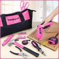 thumbnail image 2 of THINKWORK Ensemble d'Outils 41 Pcs Rose - Ensemble d'Outils à Main pour Femme avec Tournevis Électrique Rotatif 3.6V, Kit de Réparation pour Femmes avec Grande Ouverture, Parfait pour Usage Quotidien à la Maison, 2 of 7