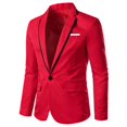thumbnail image 4 of Men Solid Casual Long-sleeved Slim Single-row One-button Small Suit Coat, 4 of 9