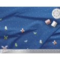 thumbnail image 2 of Soimoi Georgette Viscose Fabric Leaves,Bell Flower & Butterflies Panel Print Fabric by Yard 42 Inch Wide, 2 of 3